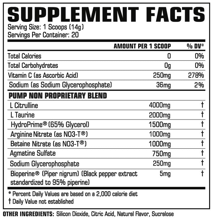 PROCCOR Pump with Nitrates, Citrulline, HydroPrime and More Powder, 9.85 oz