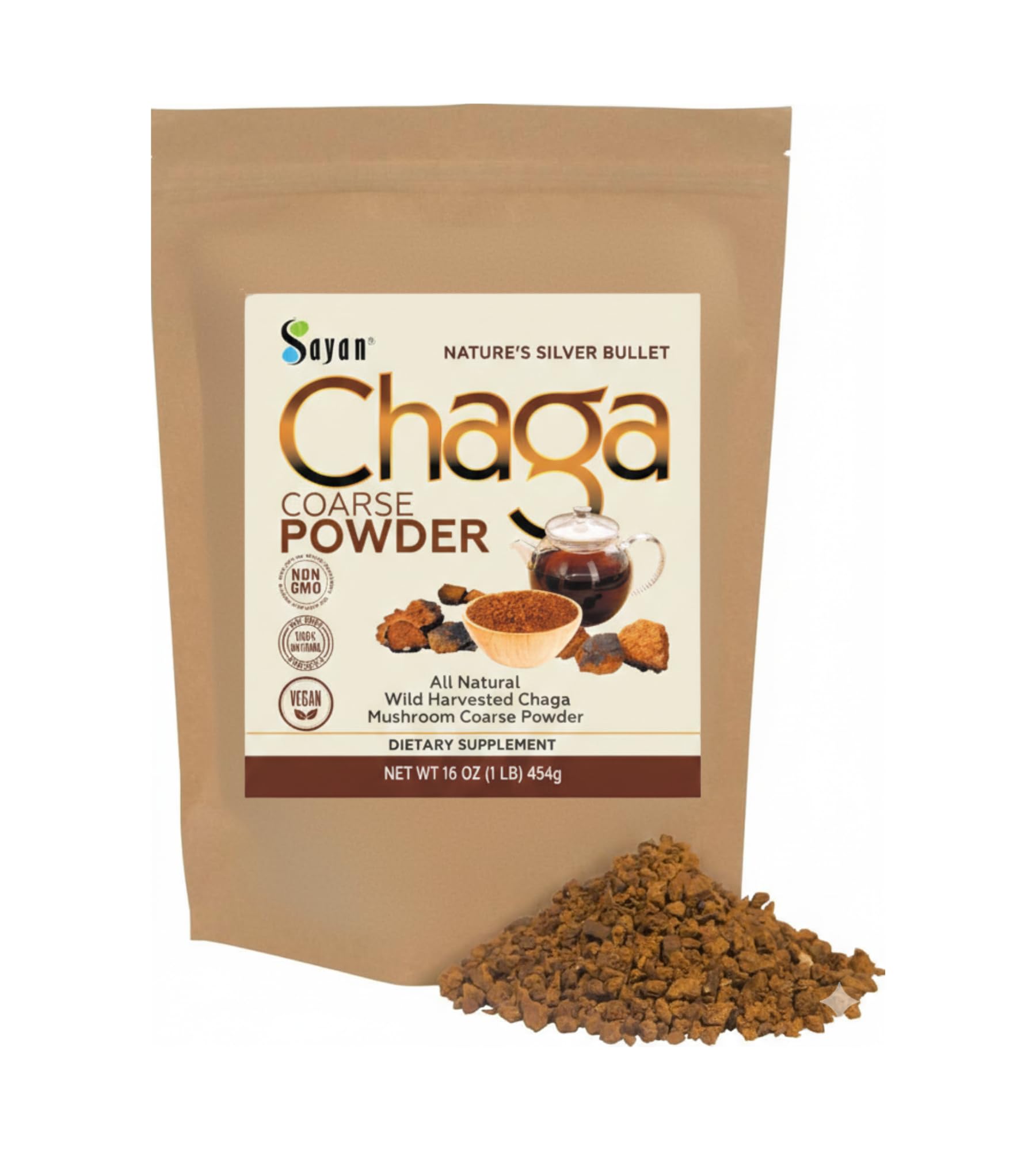 Sayan Coarse Chaga Powder 16 oz Powder