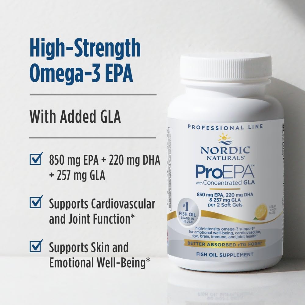 Nordic Naturals ProEPA with Concentrated GLA, Lemon 60 Soft Gels