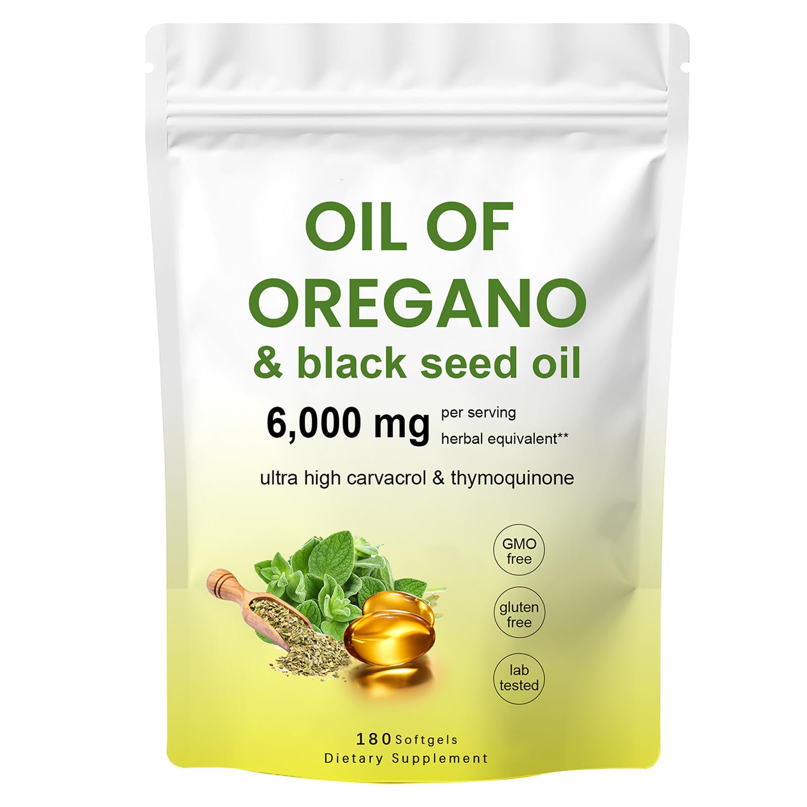 WUJECT Oil of Oregano Softgels 180 Count