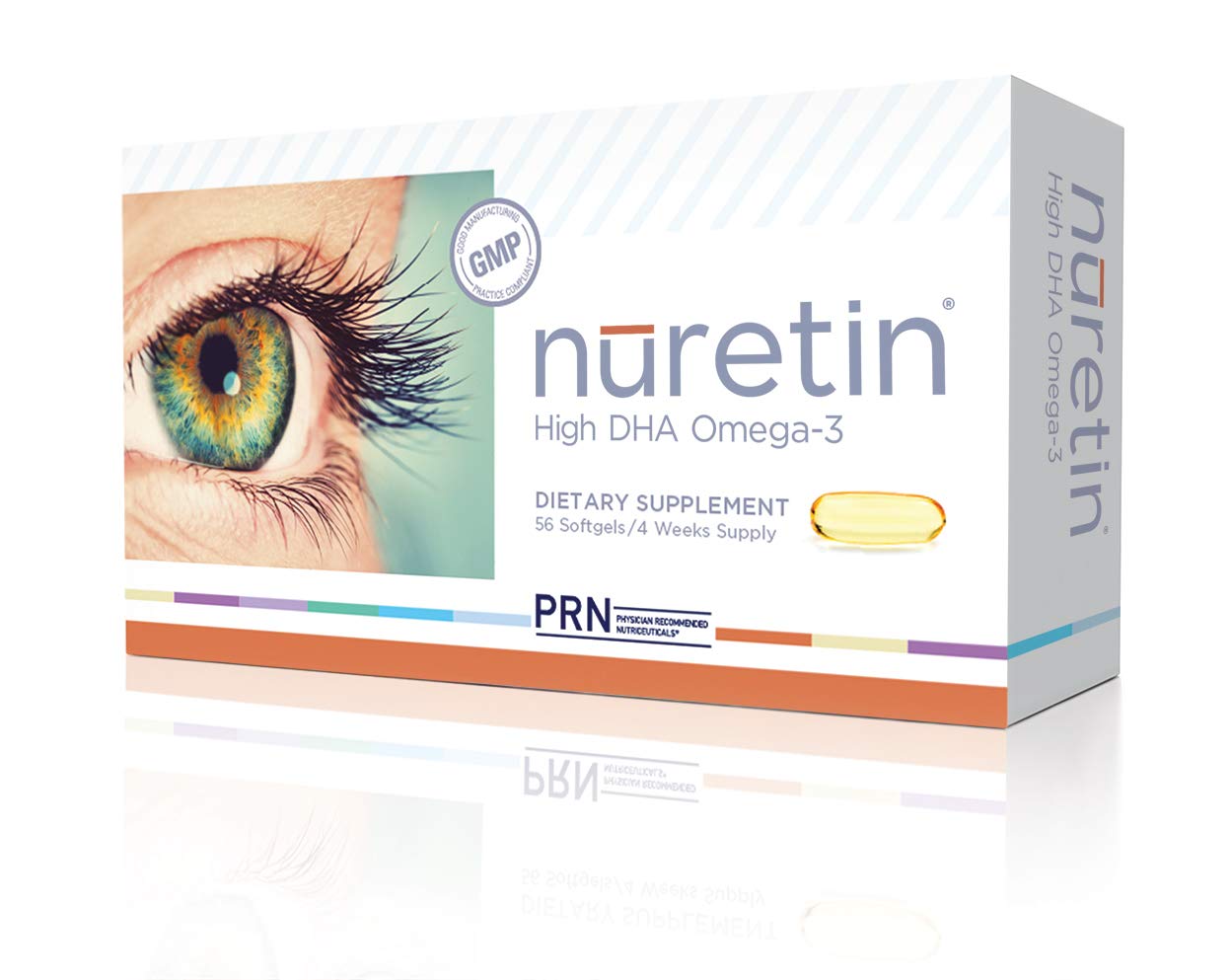 PRN Physician Recommended Nutriceuticals Nuretin High DHA Omega-3 Fish Oil Supplement Softgels 56 Count