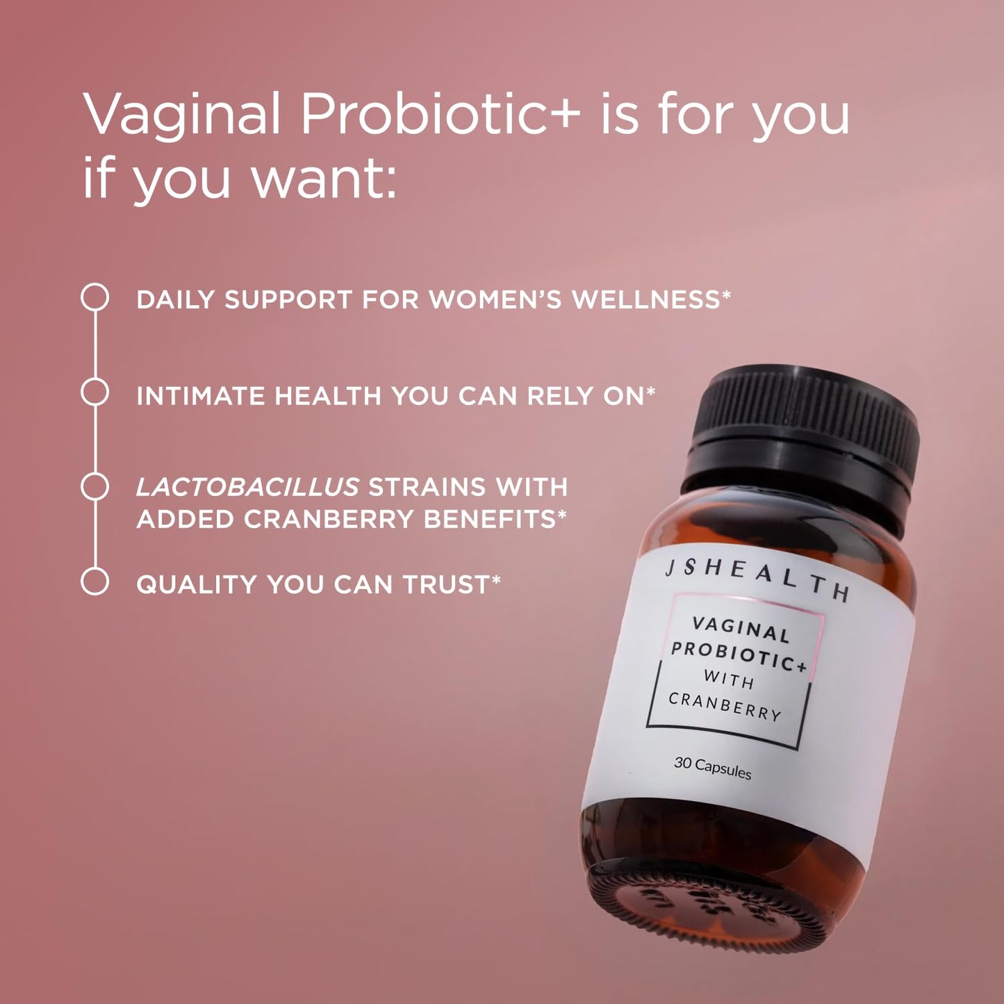 JSHealth Vaginal Probiotic for Women Capsule, 30 Capsules
