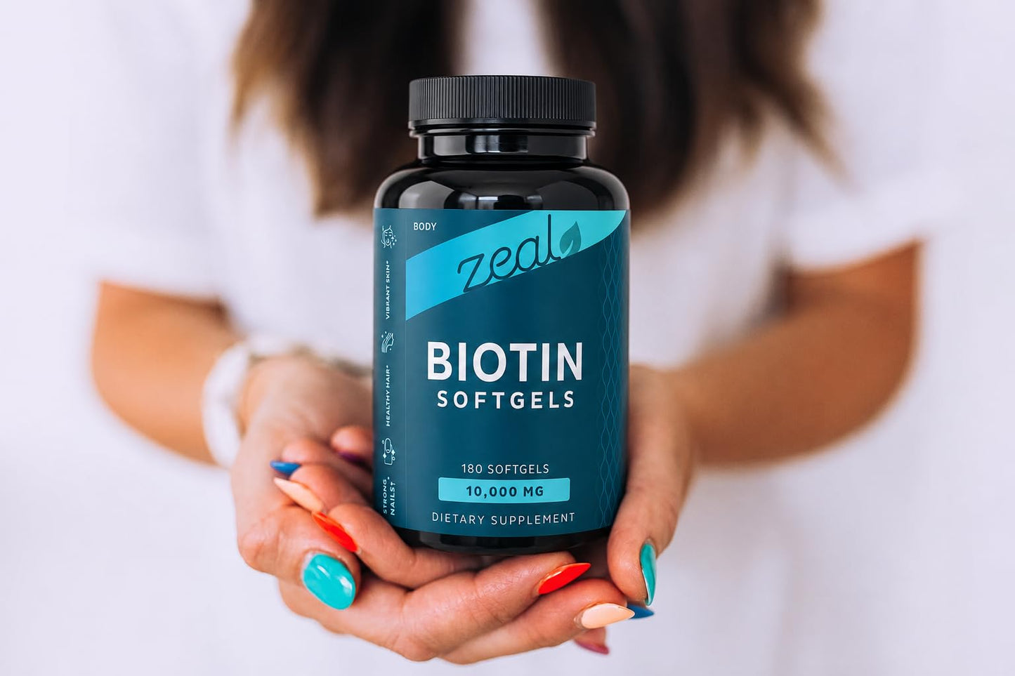 Zeal Naturals Biotin 10000mcg Oil Softgels, 180 Gel Capsules