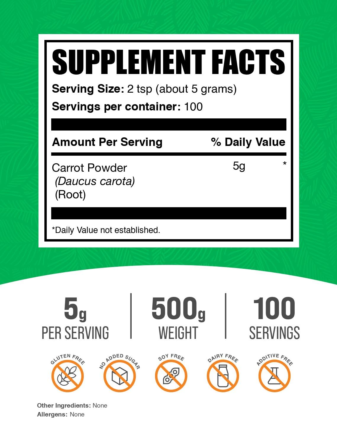 BulkSupplements Carrot Powder Powder 17.64