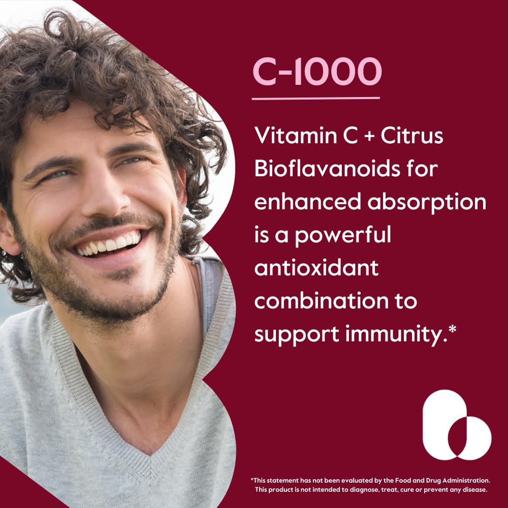 BESTVITE Vitamin C 1000mg Capsule with Citrus Bioflavinoids, 120 Count