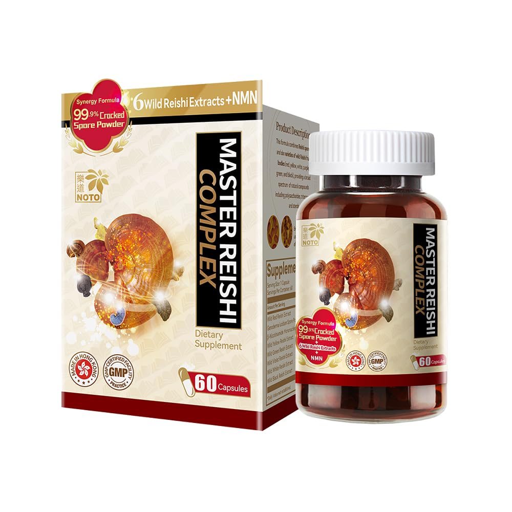 NOTO Master Reishi Mushroom Lingzhi Supplement Spore Capsule, 1 Capsule