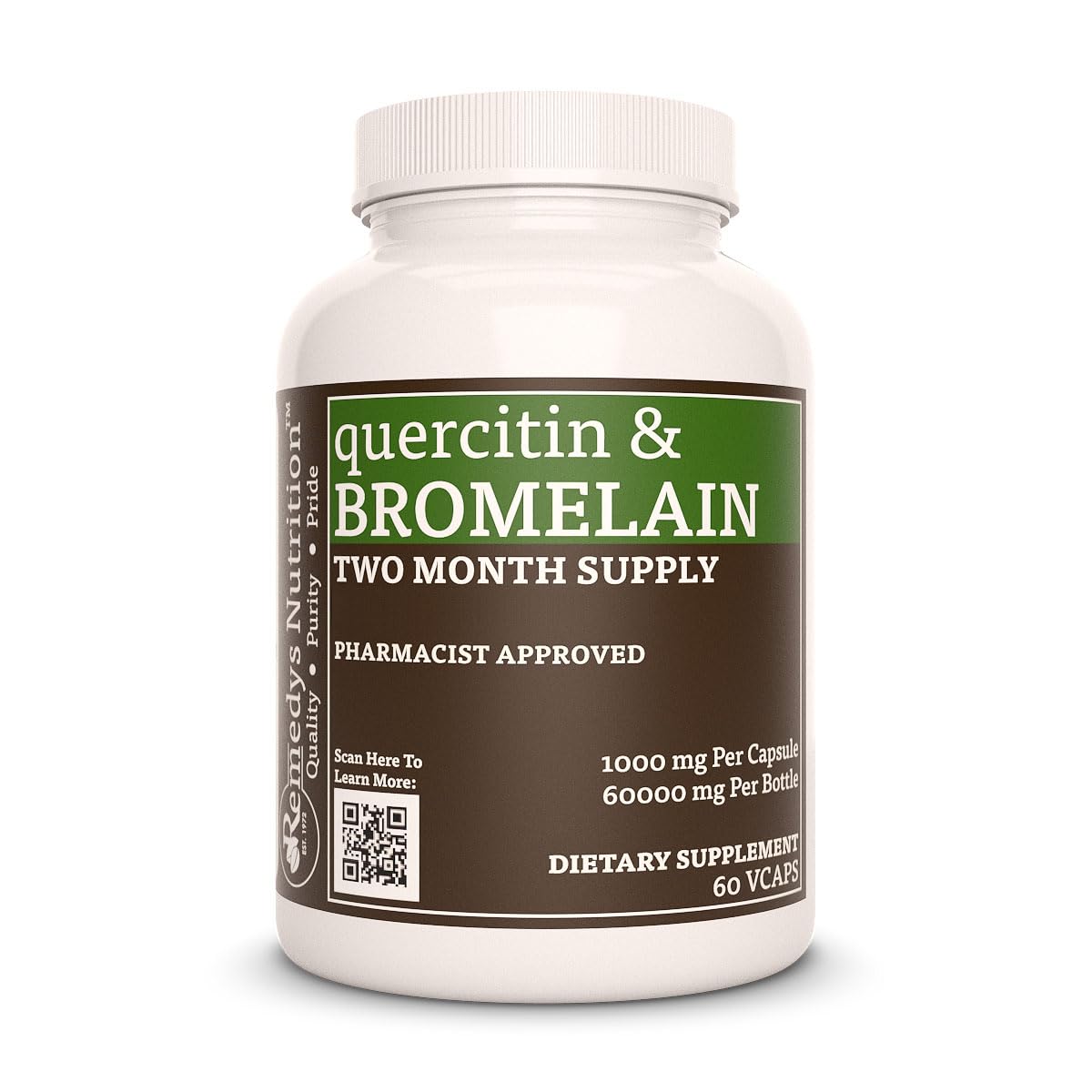 Remedy’s Nutrition Quercetin Bromelain Capsules, 60 Count