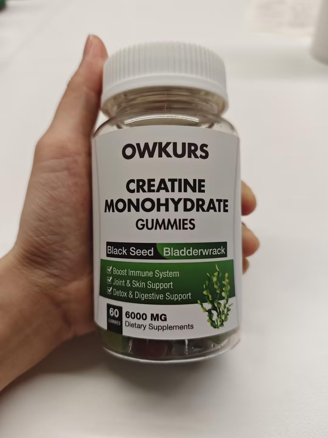OWKURS Creatine Monohydrate Gummies, 80 Count