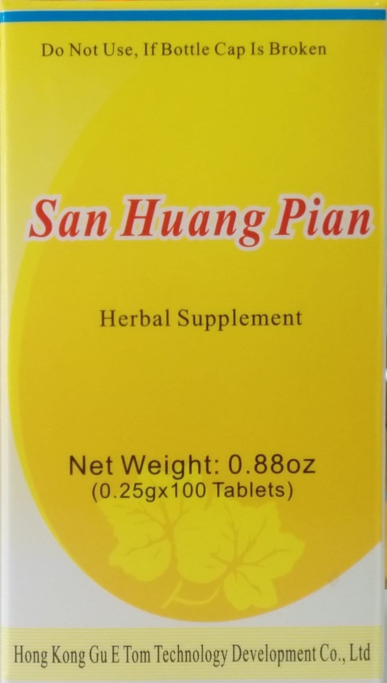 Unknown San Huang Pian Herbal Supplement Tablets - 3 Bottles