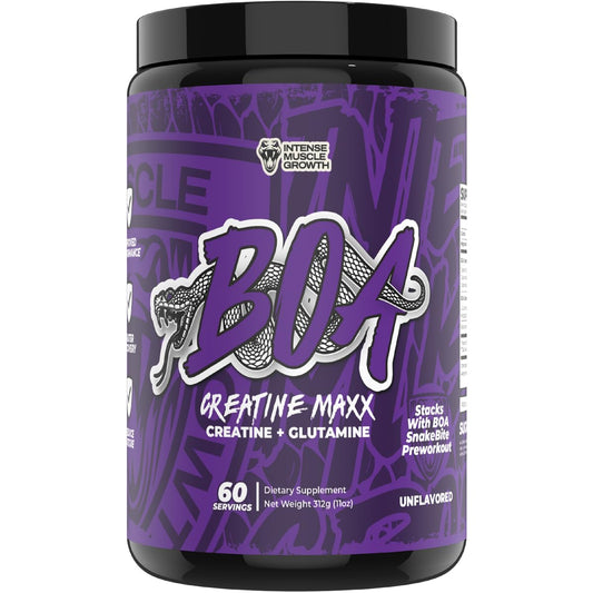 BOA Creatine MAXX Creatine + Glutamine Powder, 5.5 Ounce