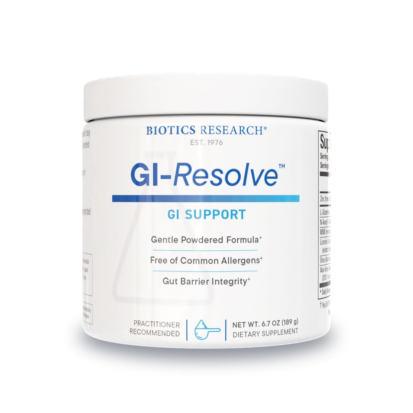 Biotics Research GI Resolve Advanced L-Glutamine Powder 6.7 oz
