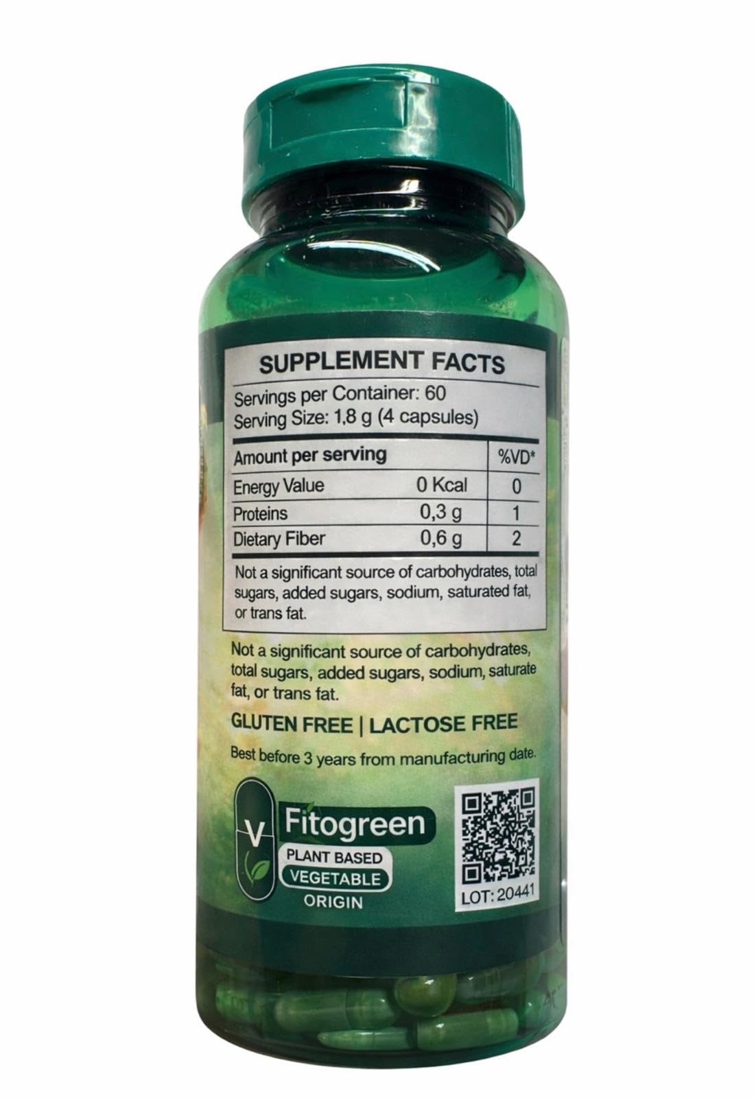 Fitogreen Ora Pro Nobis Leaves Extract 450 mg Capsule, 60 Capsules