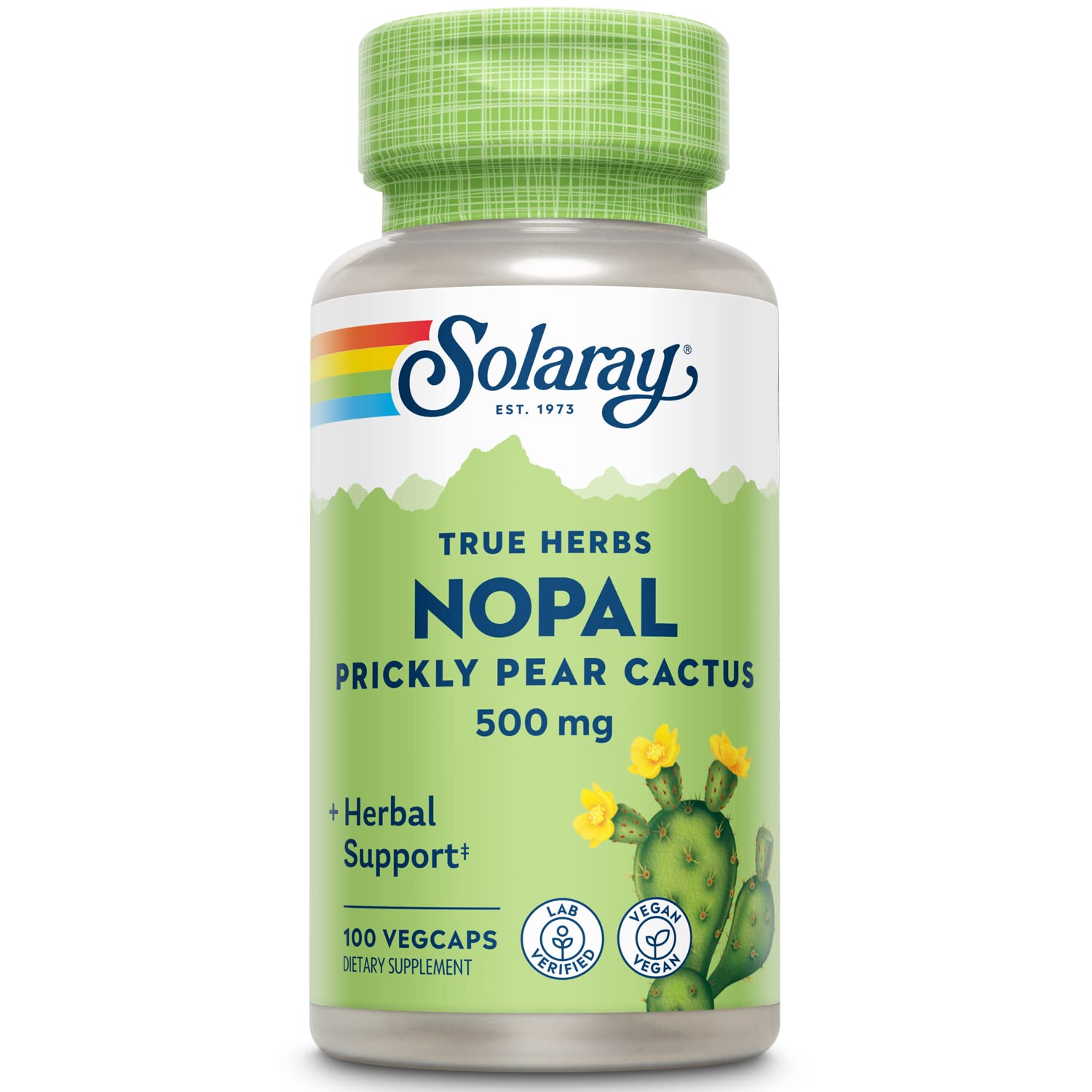 Solaray Nopal Prickly Pear Cactus Capsules 100 Count