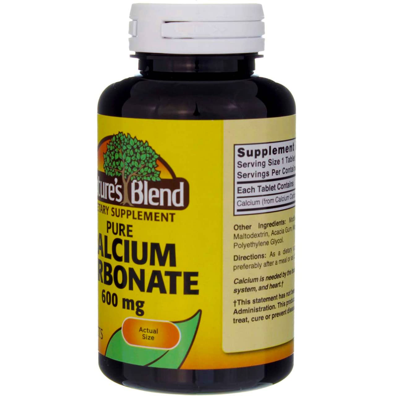 Xllent Calcium Carbonate 600mg Tablets, 200 Count