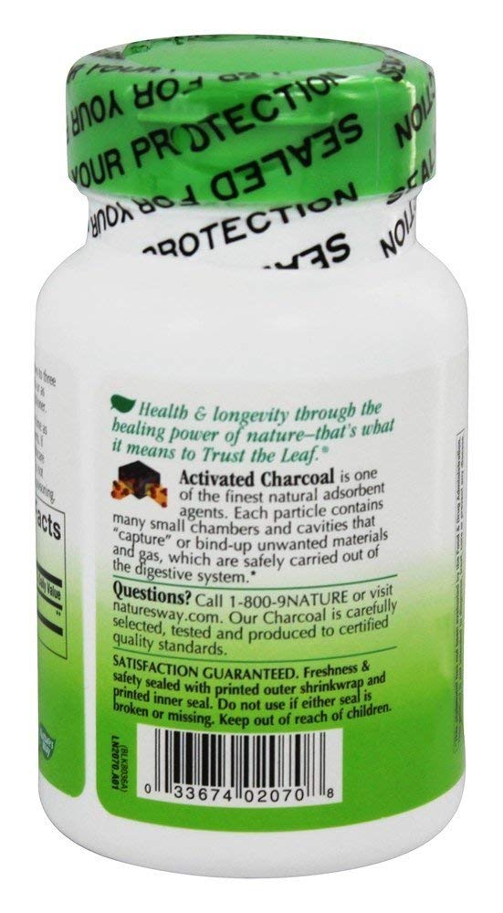 Nature's Way Activated Charcoal Capsules, 100 Count
