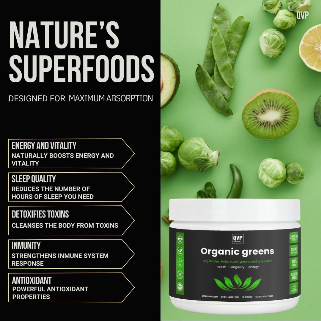 QVP Greens Superfood Powder 2.0 Pack of 50