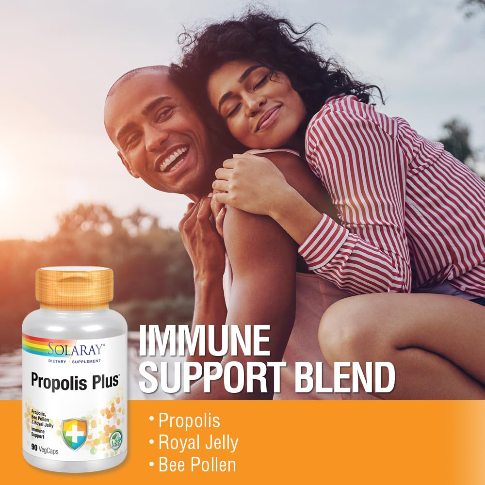 Solaray Propolis Plus Immune Support Supplement 90 VegCaps