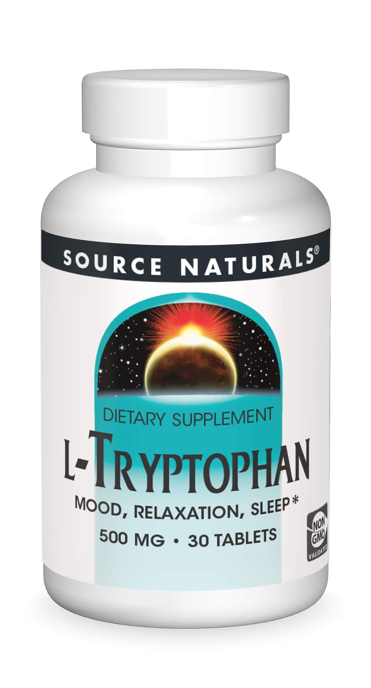 Source Naturals L-Tryptophan 500mg Tablet, 30 Tablets