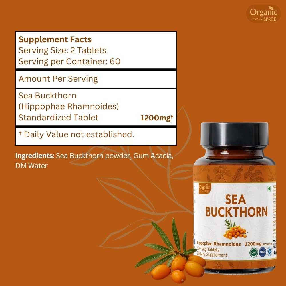 Organic Spree Manjistha & Sea Buckthorn Supplement Tablets, 240 Tablets