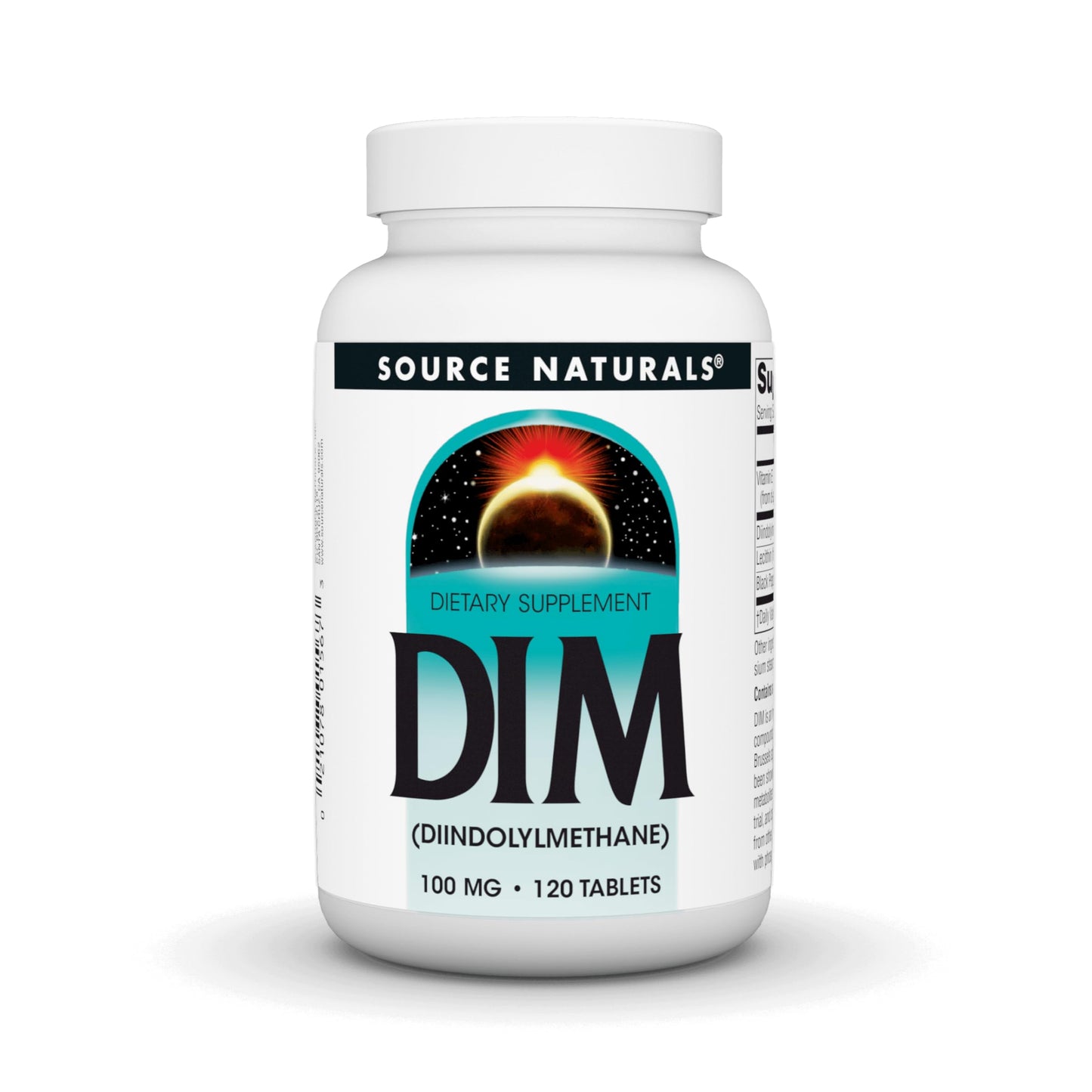 Source Naturals DIM Diindolylmethane 100mg with BioPerine, Vitamin E & More Tablets, 120 Count