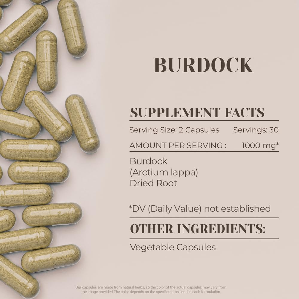 Garden Organics Burdock Capsules, 60 Count