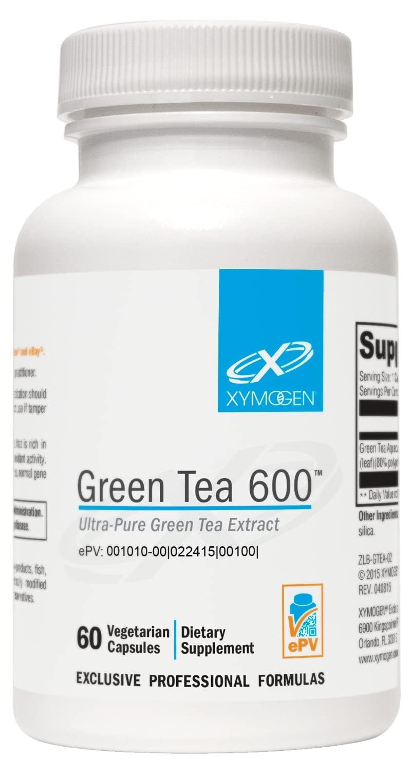 XYMOGEN Green Tea 600 - Antioxidant & Immune Support, 60 Capsules