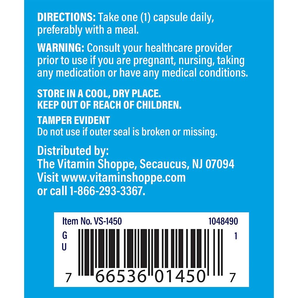 The Vitamin Shoppe Zinc 50 mg Immune & Antioxidant Support, 100 Capsules