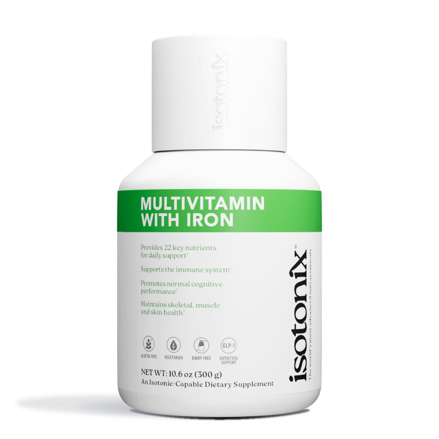 Isotonix Multivitamin with Iron — Methylated B-Complex & Antioxidants for Energy, Immune & Nervous System Support Powder, 10.6 oz