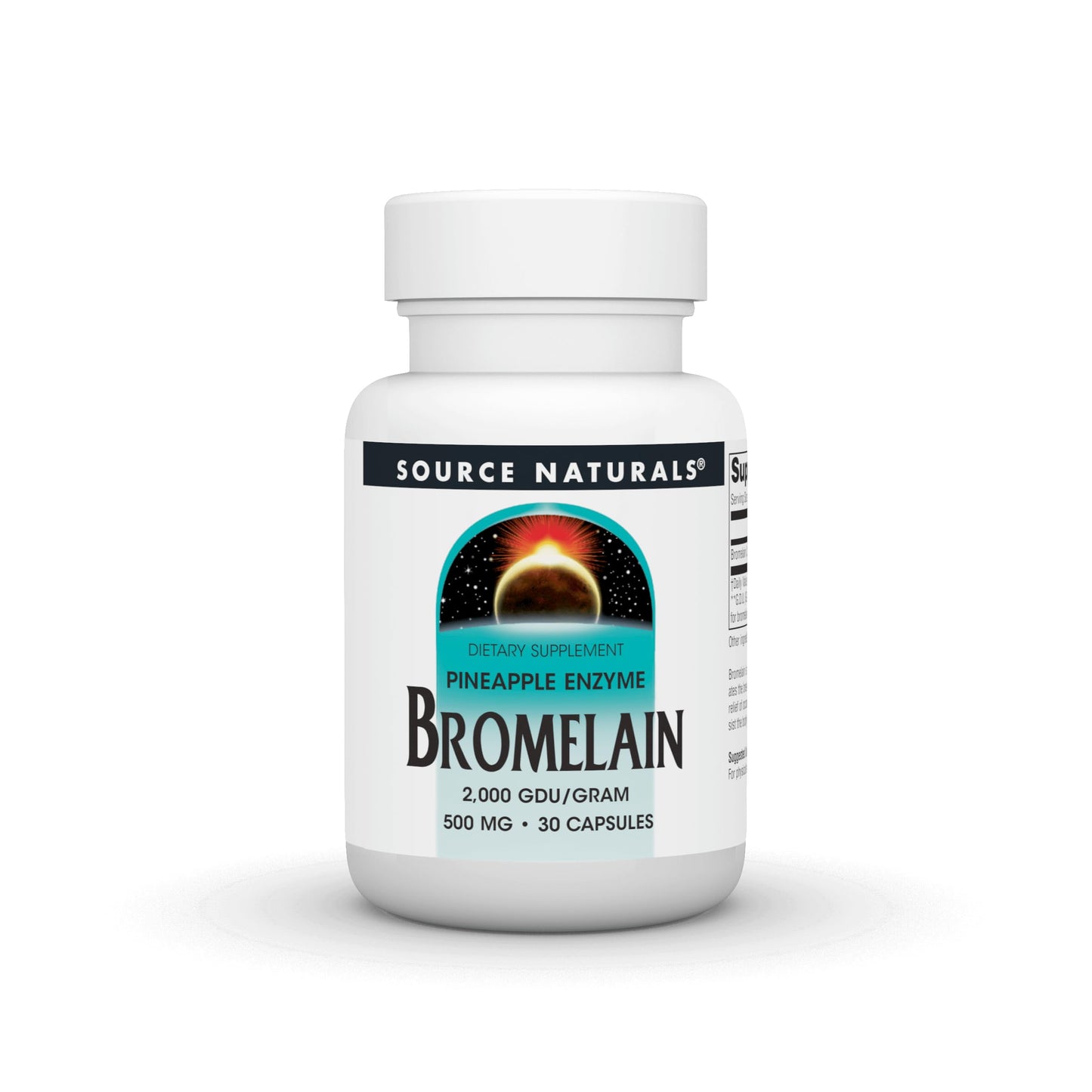 Source Naturals Pineapple Enzyme Bromelain - 2,000 GDU/GRAM - 500mg Capsules, 30 Count