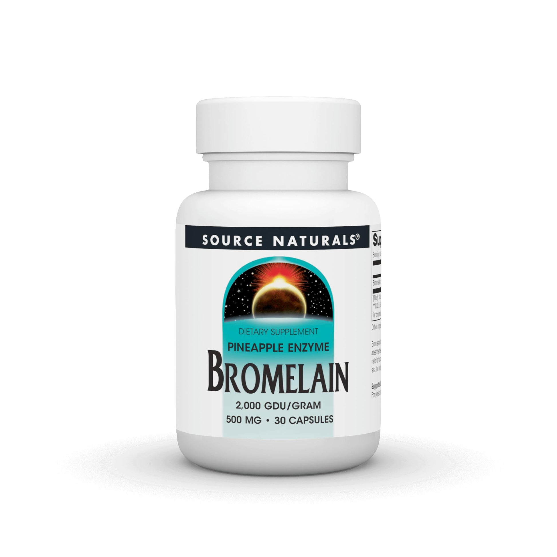 Source Naturals Pineapple Enzyme Bromelain - 2,000 GDU/GRAM - 500mg Capsules, 30 Count