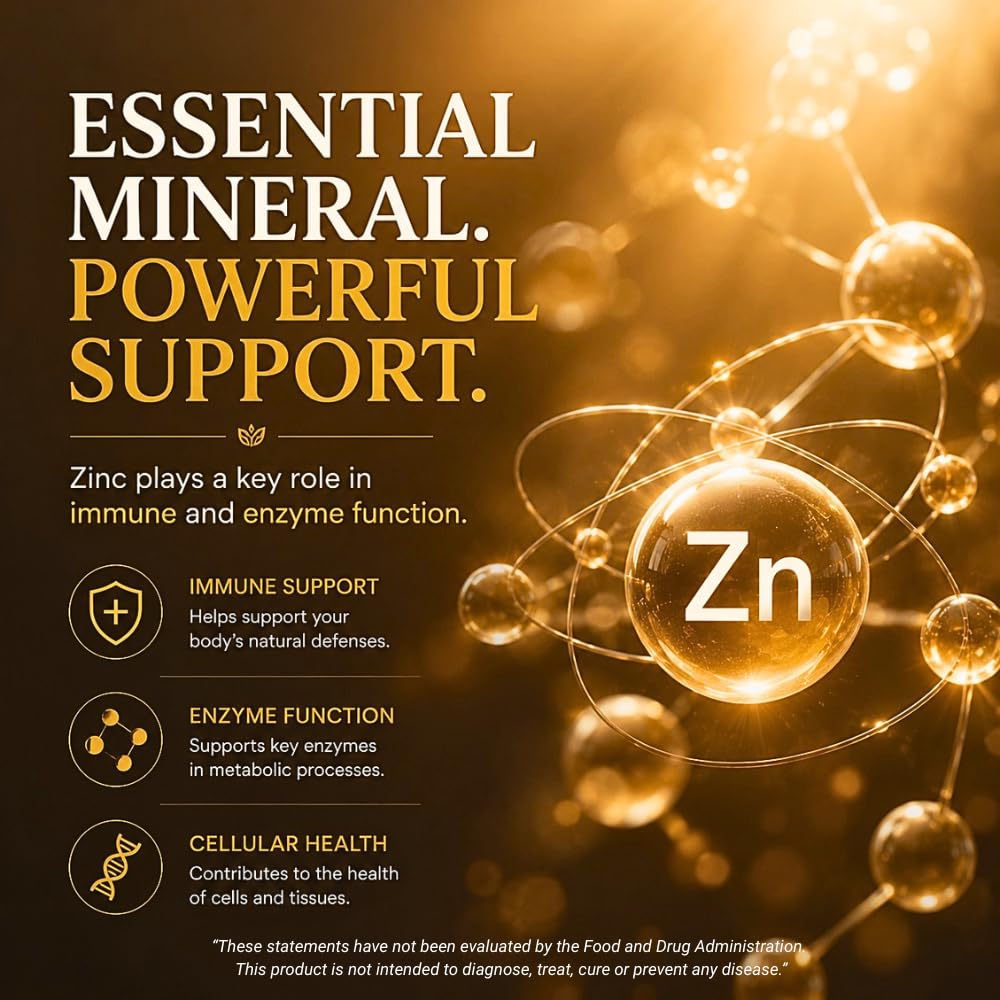 ALNIMA Halal Zinc 50 mg – Immune & Antioxidant Support Supplement for Men and Women Tablet, 100 Tablets