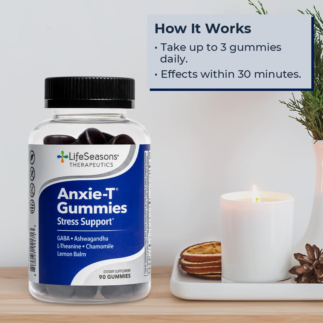 LifeSeasons Anxie-T Stress Relief Gummies, 90 Count