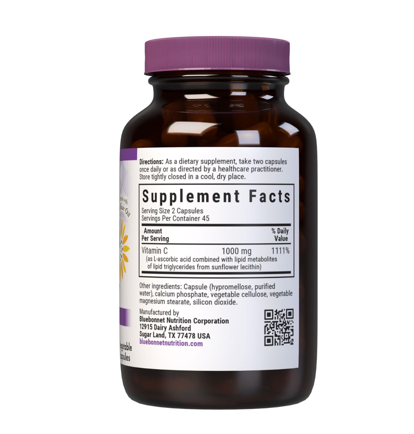 BlueBonnet Liposomal Vitamin C 1000 mg Capsules, 90 Capsules