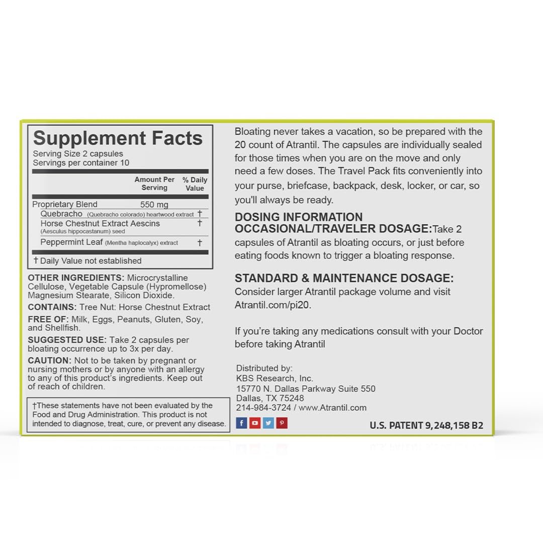 Atrantil Travel Pack Capsules 20 Count