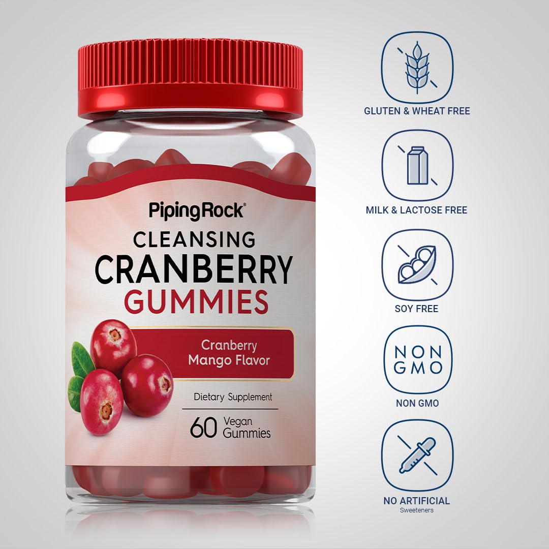 Piping Rock Cranberry Gummies Gummy 60 Count