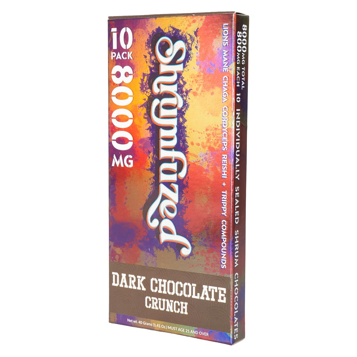Shrumfuzed Proprietary Nootropic Gummy 8000mg, Lion's Mane, Reishi, Chaga, Cordycep Nootropic Mushroom Blend, 10 Gummies