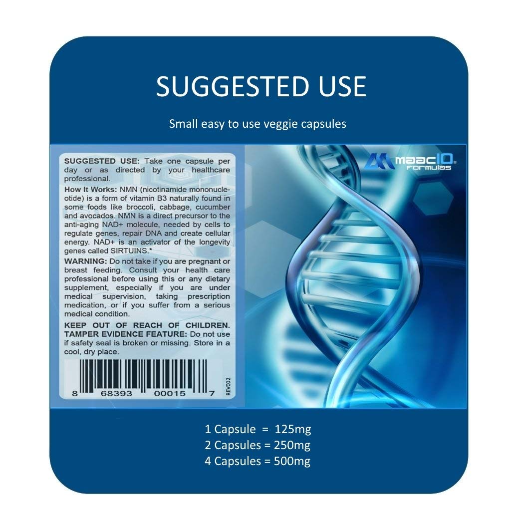 MAAC10 NMN 125mg Capsule, 90 Capsules