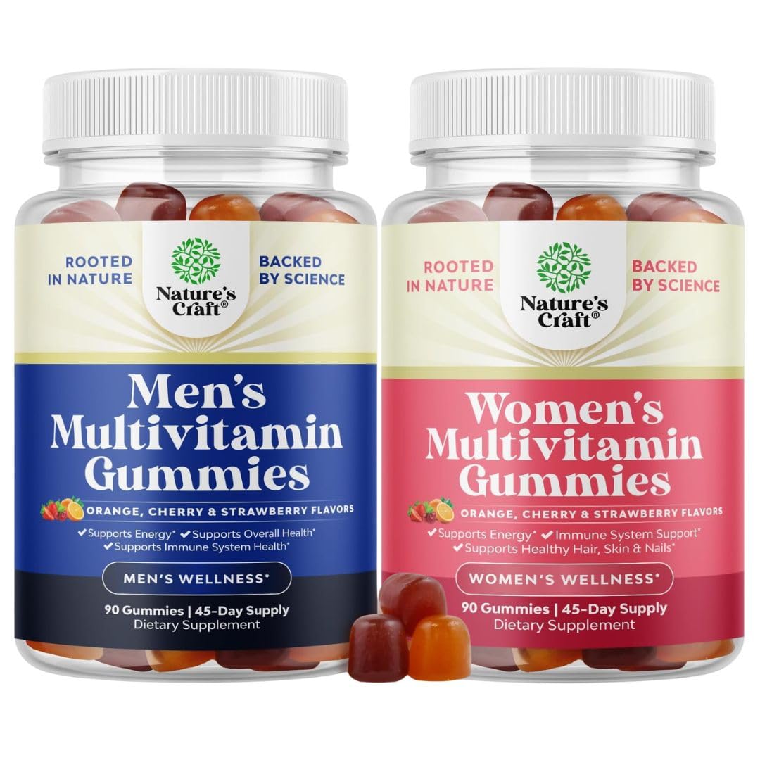 Natures Craft Daily Men's & Women's Multivitamin Gummies – Chewable – 2 Pack