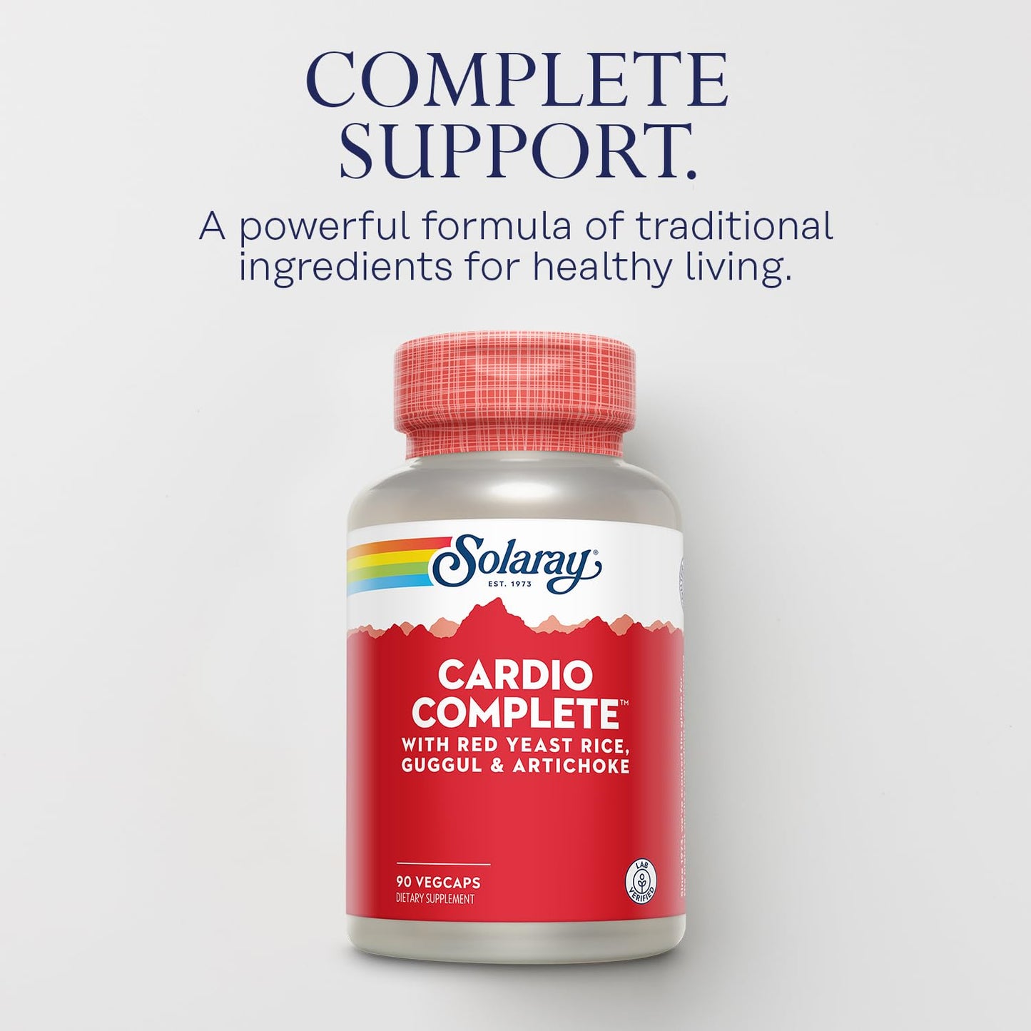 SOLARAY Cardio Complete with Red Yeast Rice, Guggul & Artichoke Extracts, Plus B Vitamins and More Capsules, 90 Count