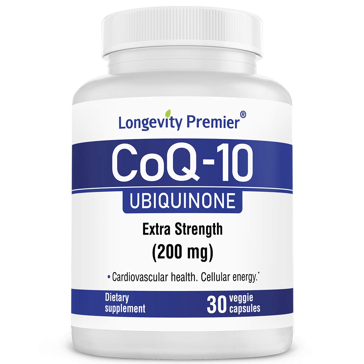 Longevity Premier Nutraceuticals Inc CoQ10 100 mg Extra Strength & Better Absorption for Healthy Heart, 30 Veggie Capsules