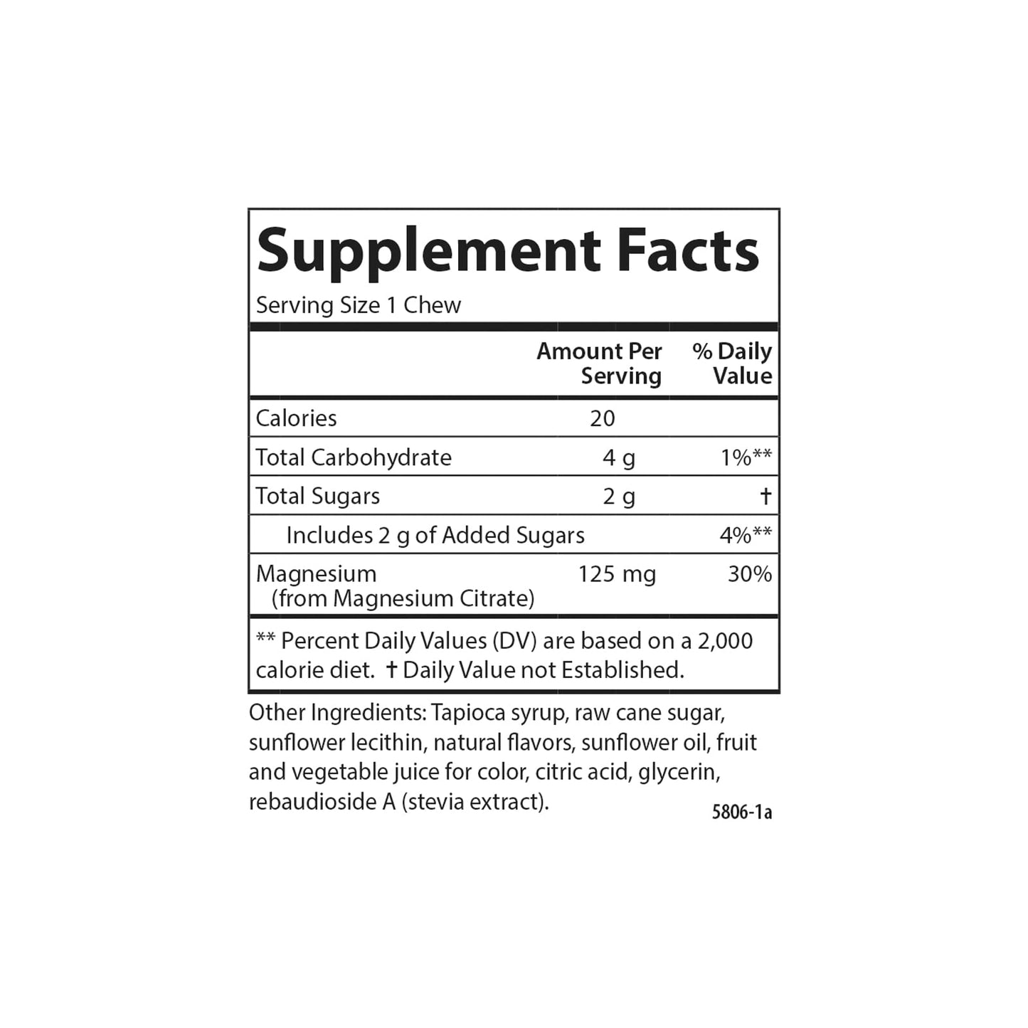 Carlson Magnesium Softgels 125 mg, 40 Softgels
