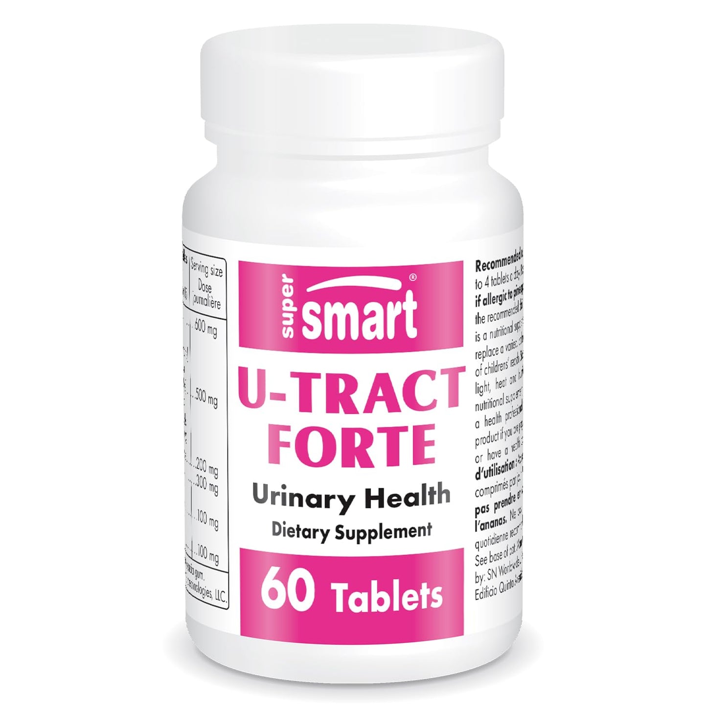 Supersmart U-Tract Forte with D-Mannose & Bromelain 60 Tablets