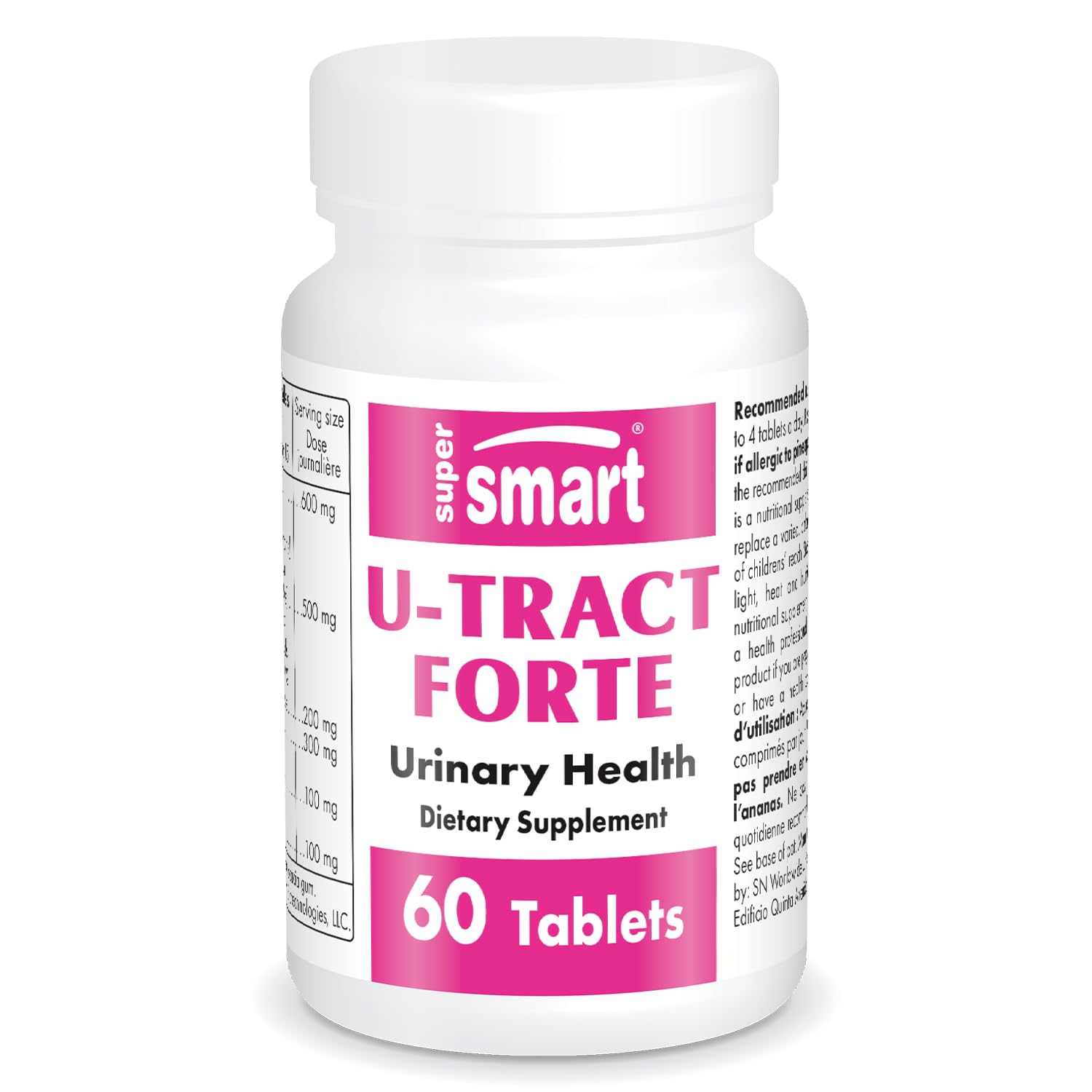 Supersmart U-Tract Forte with D-Mannose & Bromelain 60 Tablets