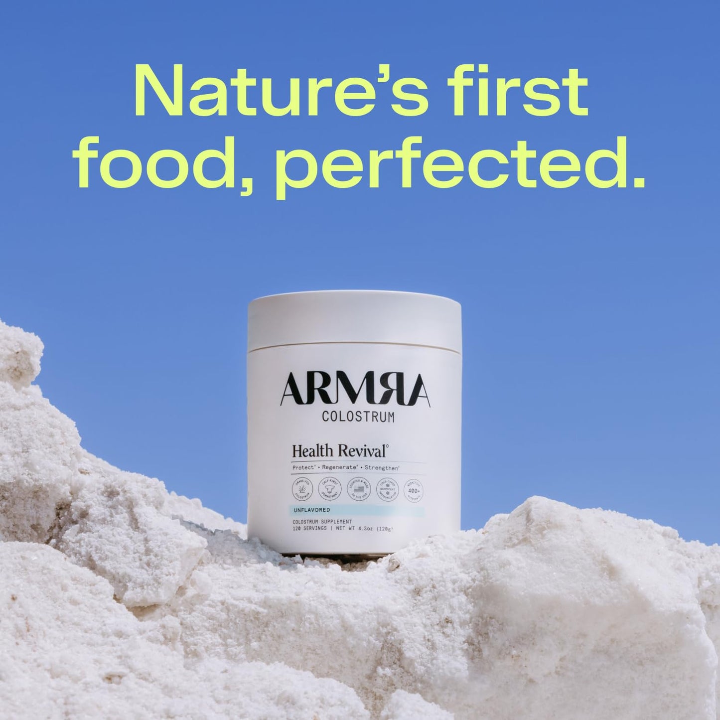 ARMRA Colostrum Powder, Unflavored, 120 Servings
