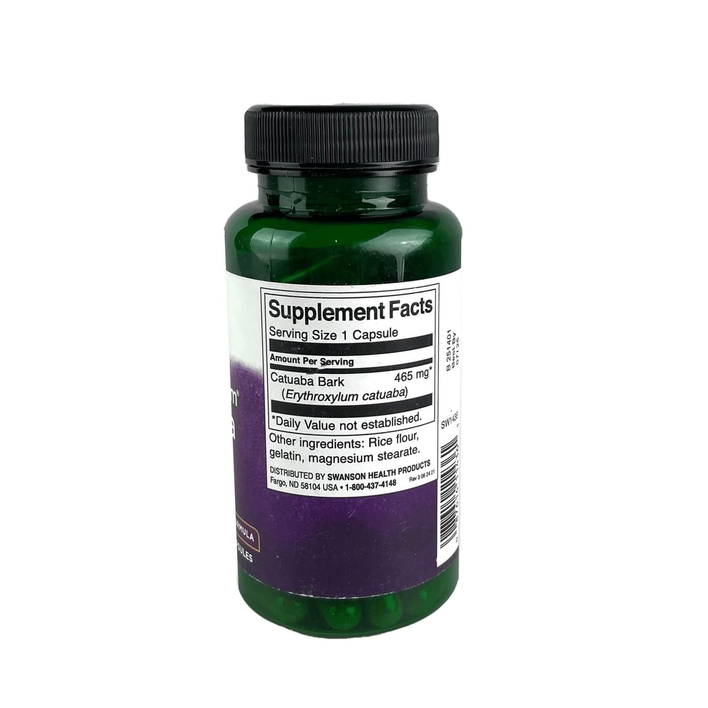 Swanson Catuaba Bark Capsule 60 Count