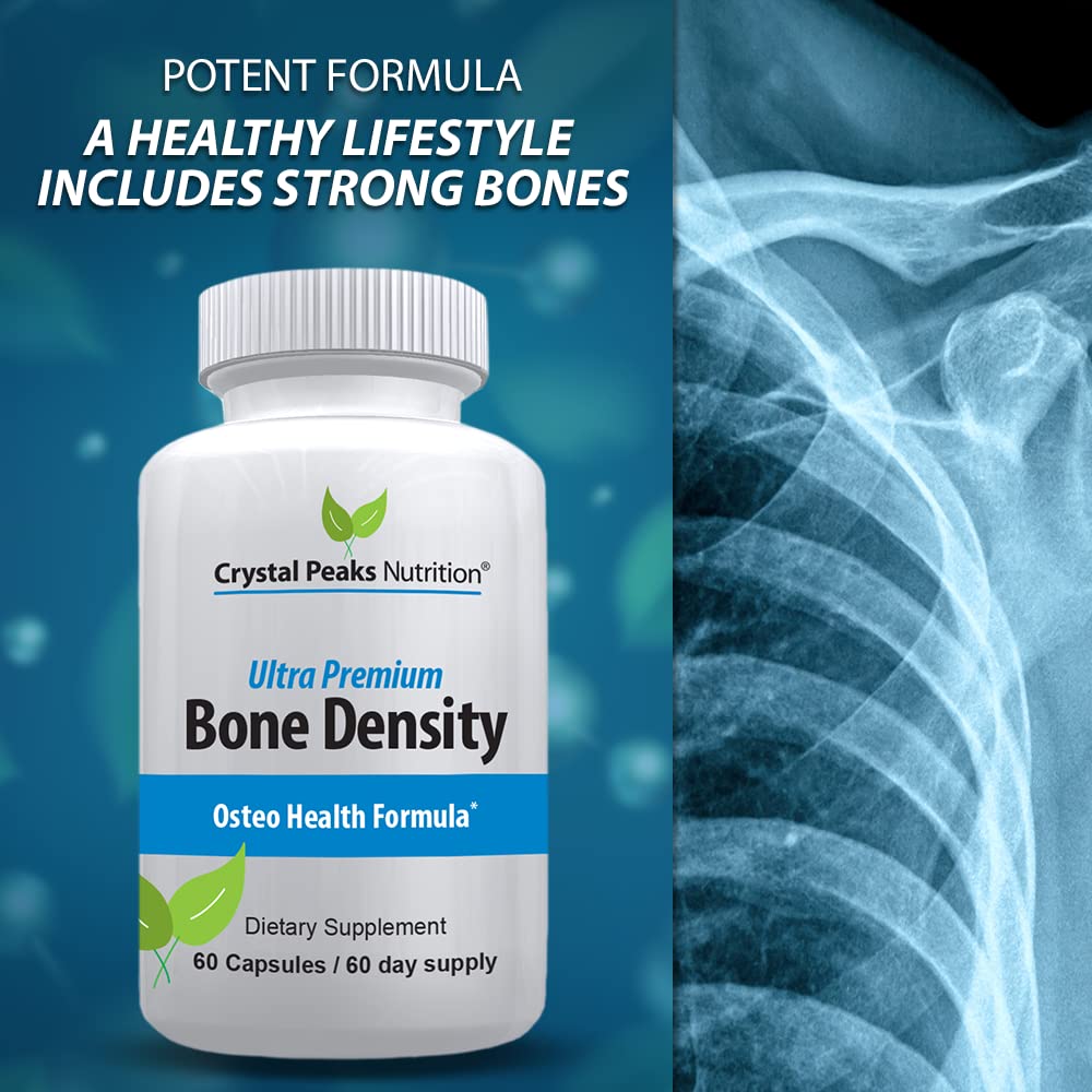 Crystal Peaks Nutrition Ultra Premium Bone Formula Calcium Carbonate with Vitamin K2 & D3 Capsule, 60 Capsules