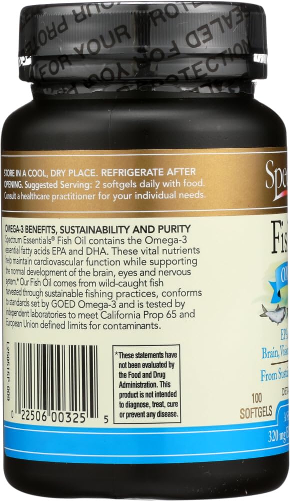 Spectrum Essentials Fish Oil Softgel 1000 mg, 200 Softgels