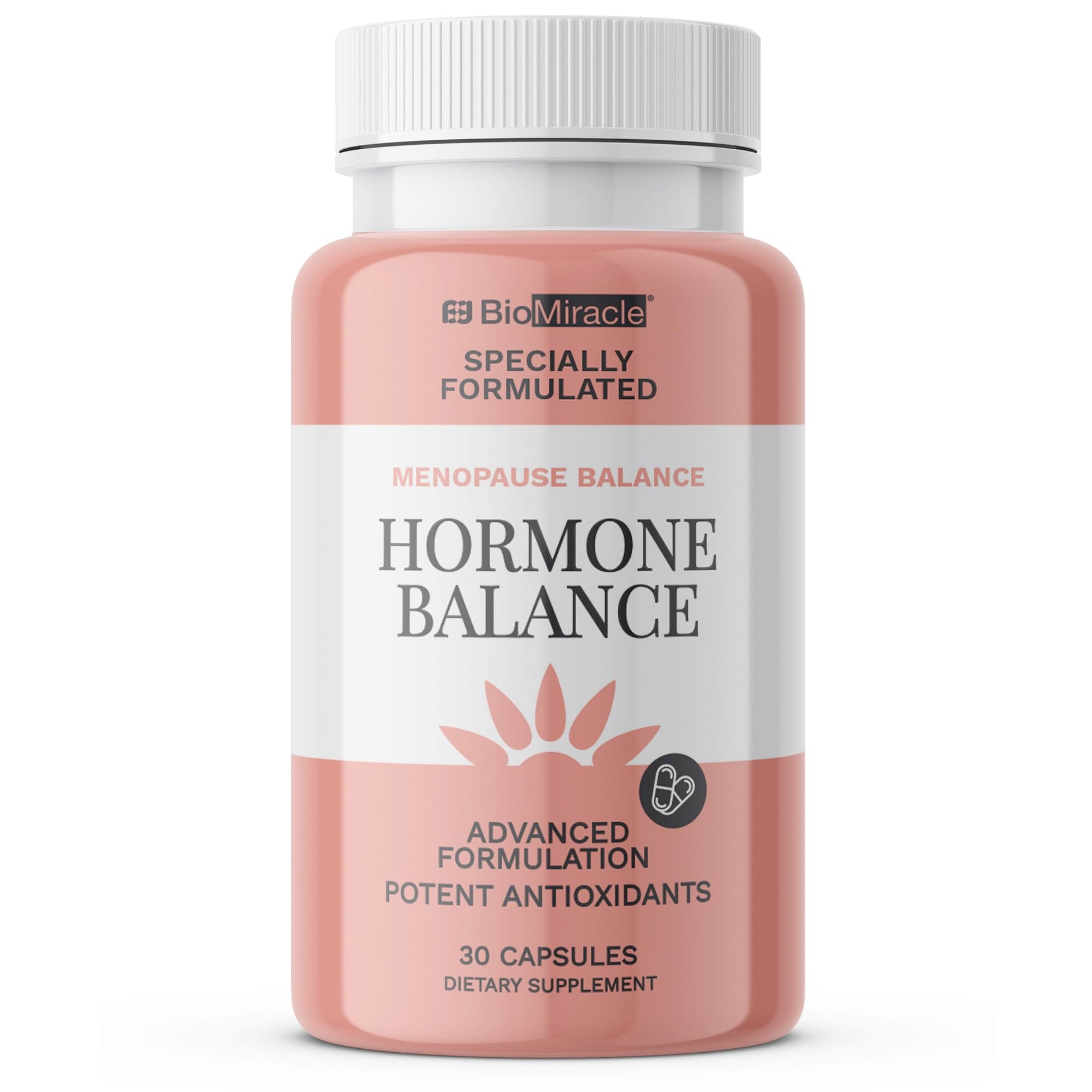 BioMiracle Menopause Balance - Advanced Hormone Support with KSM-66 Ashwagandha, Maca & Wild Yam - Supports Memory, Balance & Brain Health - Potent Antioxidants - 1 Capsule