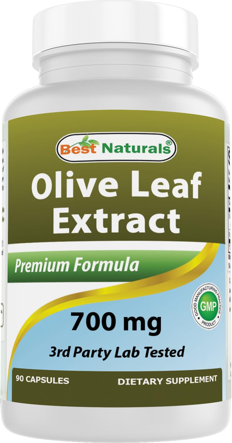 Best Naturals Olive Leaf Extract 700 mg Capsules, 90 Count