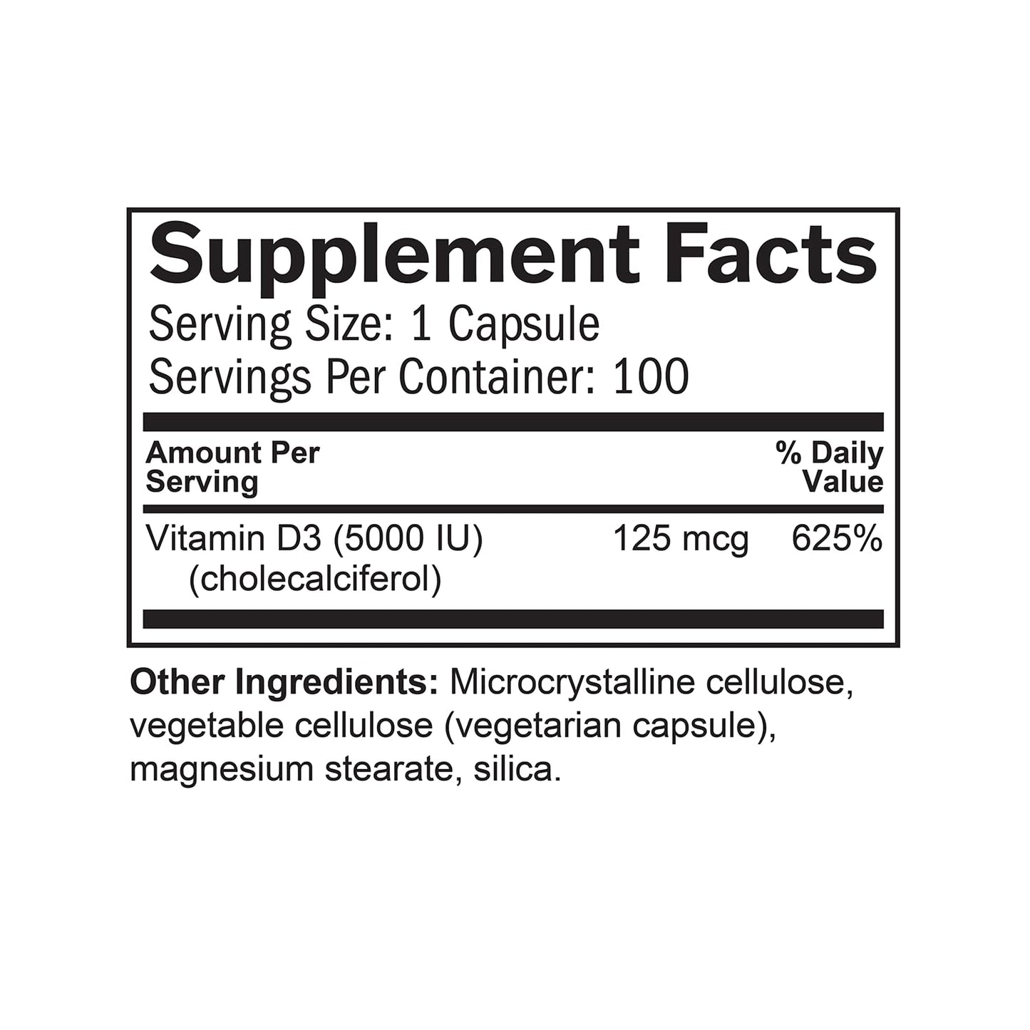 BRAINMD Dr Amen Vitamin D3 5000 Softgels 100 Count